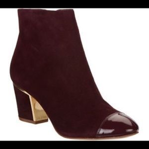 ⚡️Calvin Klein Kristi Ankle Captoe  Burgundy Suede